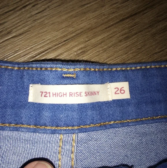 Levi Strauss 721 high rise skinny jeans - Picture 2 of 4